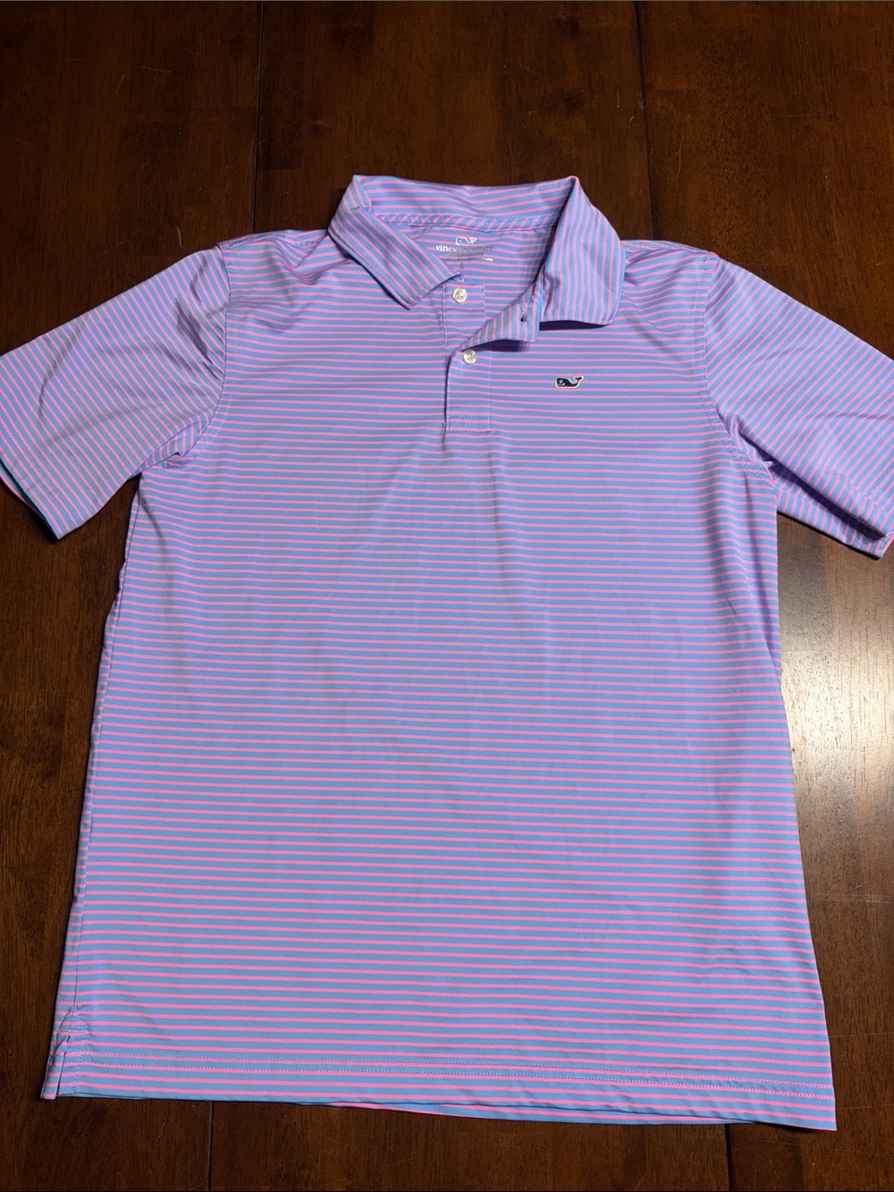 Vineyard Vines Lavender and Pink Striped Polo